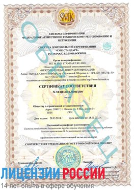 Образец сертификата соответствия Бугульма Сертификат OHSAS 18001